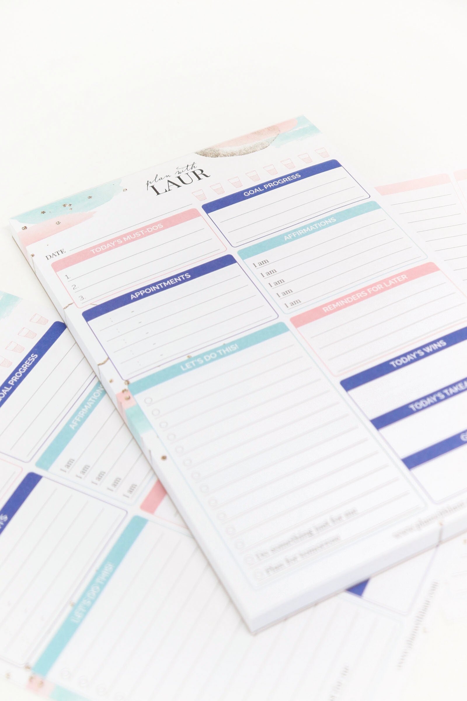 10_ 6 x 9 Plan With Laur Planning Pad _ bloom daily planners _ daily to do list for women goal tracking motivational abstract colorful pink blue checklist (2).jpg