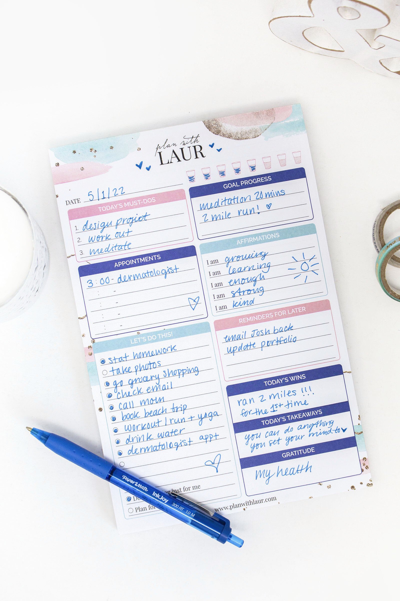 4_ 6 x 9 Plan With Laur Planning Pad _ bloom daily planners _ daily to do list for women goal tracking motivational abstract colorful pink blue checklist.jpg